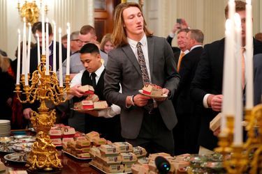 Fast-food pour les invités à la Maison-Blanche, le 14 janvier 2019.