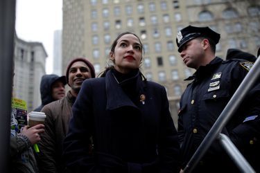 Alexandria Ocasio-Cortez à la «marche des femmes» à New York, le 19 janvier 2019.
