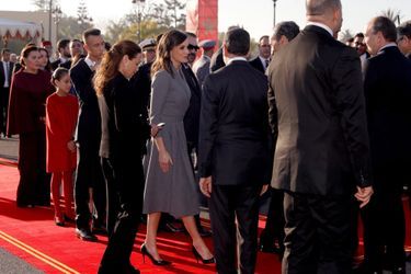 La reine Letizia d'Espagne avec la famille royale du Maroc à Rabat, le 13 février 2019
