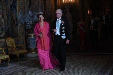 La reine Silvia et le roi Carl XVI Gustaf de Suède à Stockholm, le 11 décembre 2018