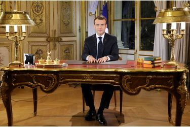 10 décembre 2018. Emmanuel Macron s'adresse aux Français depuis l'Elysée, après plusieurs week-ends de manifestations des gilets jaunes.