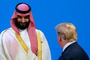 Face à Mohammed ben Salmane au G20 à Buenos Aires, le 30 novembre 2018.A lire : "Avec Trump, les Saoudiens ont trouvé un allié"<br />
