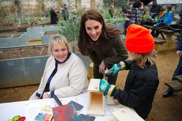 Kate visite le 15 janvier 2019 King Henry’s Walk Garden, un jardin communautaire situé à Islington, au nord de Londres.