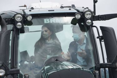 Kate Middleton visite une ferme à Durham (nord-est de l&#039;Angleterre) le 27 avril 2021