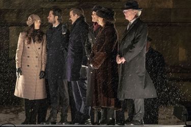 Les princesses Sofia et Victoria, la reine Silvia, le prince Carl Philip et le roi Carl XVI Gustaf de Suède à Stockholm, le 18 décembre 2018