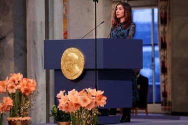 Nadia Murad à Oslo, le 10 décembre 2018.