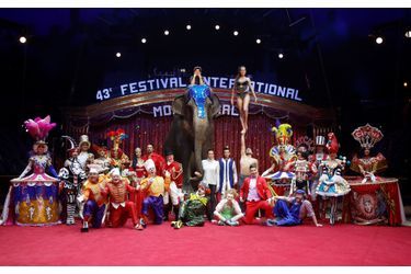 La princesse Stéphanie de Monaco lance le Festival international du cirque de Monte-Carlo à Monaco, le 15 janvier 2019