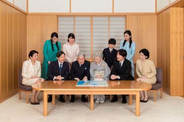 L'empereur Akihito et l'impératrice Michiko du Japon avec leur famille à Tokyo le 3 décembre 2018. Photo diffusée le 1er janvier 2019