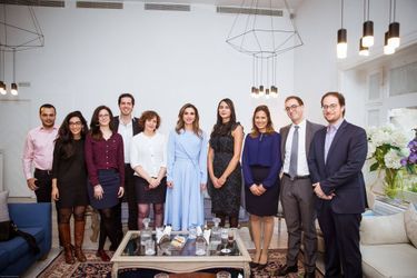La reine Rania de Jordanie à Sidi Bou Said, le 3 février 2019