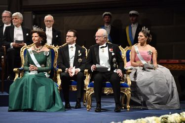 La reine Silvia, le prince Daniel, le roi Carl XVI Gustaf de Suède et la princesse Victoria à Stockholm, le 10 décembre 2018