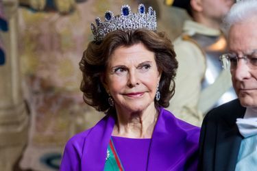 La reine Silvia de Suède à Stockholm, le 13 novembre 2018