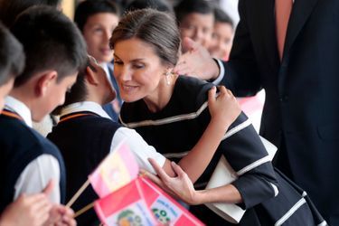 La reine Letizia d'Espagne à Lima, le 12 novembre 2018