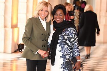 Brigitte Macron et la Première dame congolaise Antoinette Sassou Nguesso.