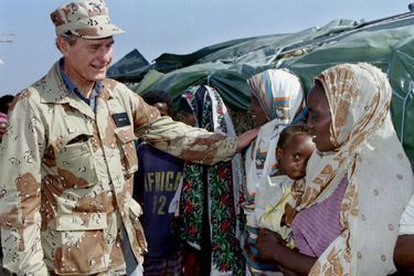 George H. W. Bush en Somalie en janvier 1993