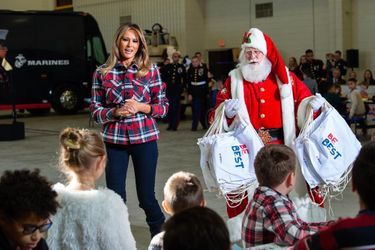 Melania Trump sur la Joint Base Anacostia-Bolling à Washington, le 11 décembre 2018.