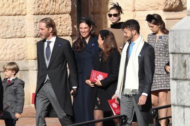 Andrea Casiraghi et sa femme Tatiana Santo Domingo, Beatrice Borromeo-Casiraghi et la princesse Alexandra de Hanovre à Monaco, le 19 novembre 2018