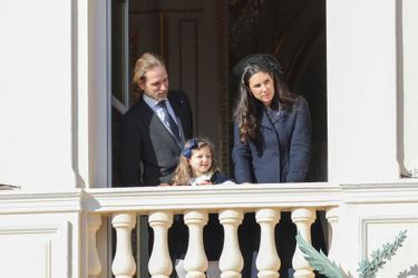 Andrea Casiraghi avec sa femme Tatiana Santo Domingo et leur fille India à Monaco, le 19 novembre 2018