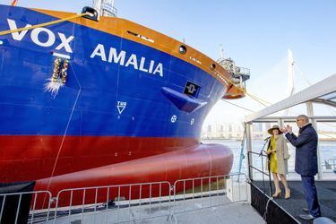 La reine Maxima des Pays-Bas inaugure le "Vox Amalia" à Rotterdam, le 14 décembre 2018