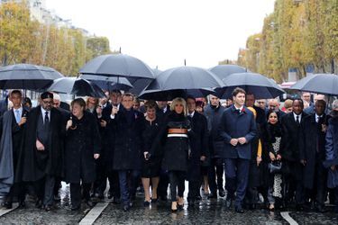 Le prince Moulay El Hassan du Maroc, à gauche, à Paris le 11 novembre 2018