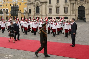 La reine Letizia d'Espagne à Lima, le 12 novembre 2018