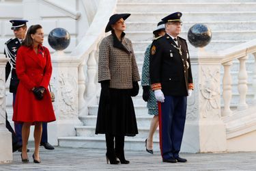 Les princesses Stéphanie et Charlène, le prince Albert II de Monaco et la princesse Caroline de Hanovre à Monaco, le 19 novembre 2018