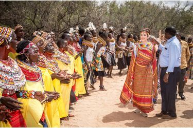 La princesse Mary de Danemark dans la réserve naturelle de Kalama au Kenya, le 27 novembre 2018
