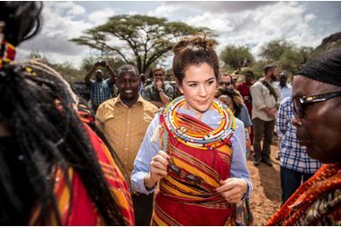 La princesse Mary de Danemark dans la réserve naturelle de Kalama au Kenya, le 27 novembre 2018