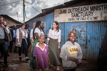 La princesse Mary de Danemark dans le bidonville de Kibera à Nairobi, le 28 novembre 2018
