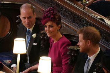 William, Kate et Harry au mariage de la princesse Eugenie en octobre 2018