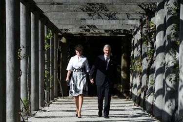 La reine Mathilde et le roi des Belges Philippe à Porto, le 24 octobre 2018