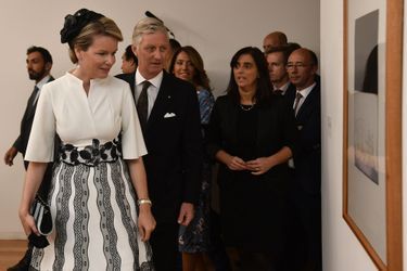 La reine Mathilde et le roi des Belges Philippe au musée Serralves à Porto, le 24 octobre 2018