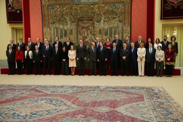 Le roi Felipe VI d&#039;Espagne et l&#039;ancien roi Juan Carlos à Madrid, le 3 décembre 2018