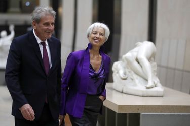 La directrice du FMI Christine Lagarde et son compagnon Xavier Giocanti.