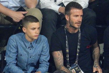 David Beckham et son fils Romeo aux Invictus Games à Sydney, samedi