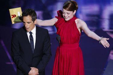 Emma Stone, avec Ben Stiller, le 27 février 2012