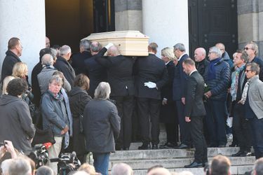 Les obsèques de Philippe Gildas au Père Lachaise, à Paris, lundi 5 novembre