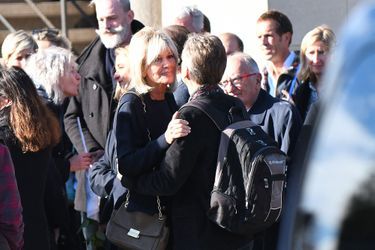 Maryse Gildas aux obsèques de Philippe Gildas au Père Lachaise, à Paris, lundi 5 novembre