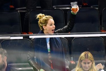 Jennifer Lawrence au match des Rangers, dimanche 4 novembre