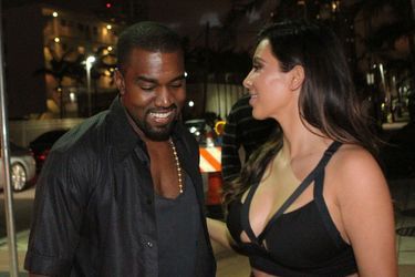 Kanye West et Kim Kardashian à Miami en octobre 2012