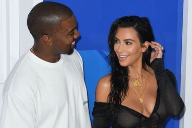 Kanye West et Kim Kardashian aux MTV Video Music Awards à New York en août 2016