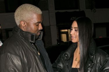 Kanye West et Kim Kardashian à New York en février 2017