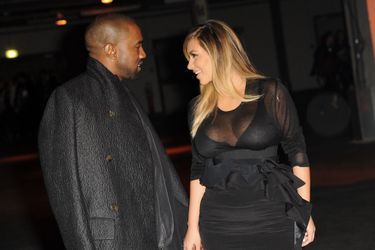 Kanye West et Kim Kardashian à Paris lors de la Fashion Week en septembre 2013