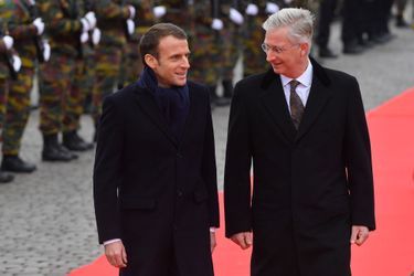Emmanuel Macron et le roi Philippe.