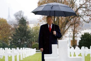 Donald Trump, le 11 novembre au cimetière américain de Suresnes. 