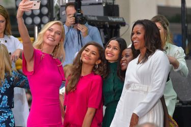 Karlie Kloss, Zendaya, Freida Pinto et Michelle Obama à New York, le 11 octobre 2018.