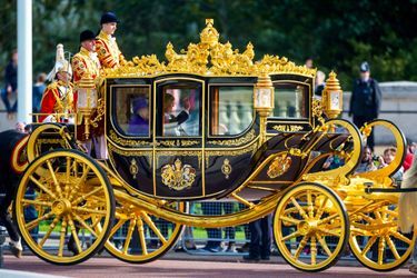 La reine d&#039;Angleterre Elizabeth II et le roi Willem-Alexander des Pays-Bas à Londres, le 23 octobre 2018