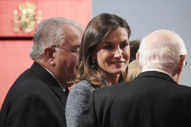 La reine Letizia d'Espagne à Madrid, le 31 octobre 2018
