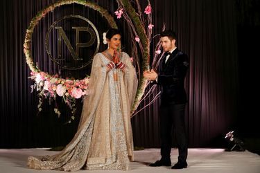 Priyanka Chopra et Nick Jonas à la réception en l&#039;honneur de leur mariage, à New Delhi mardi