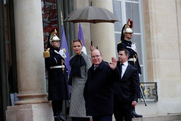 La princesse Charlène et le prince Albert II de Monaco à Paris, le 11 novembre 2018