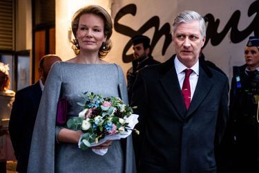 La reine Mathilde et le roi des Belges Philippe à Molenbeek, le 20 novembre 2018